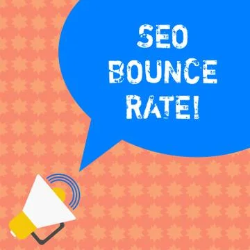 Writing note showing Seo Bounce Rate. Business photo showcasing Search engine イラスト素材