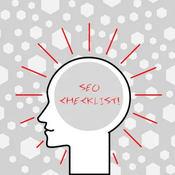 Writing note showing Seo Checklist. Business photo showcasing list of items Stock Illustration