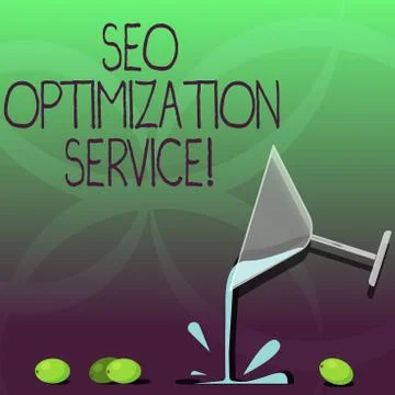 Writing note showing Seo Optimization Service. Business photo showcasing Aim to Illustrazione stock
