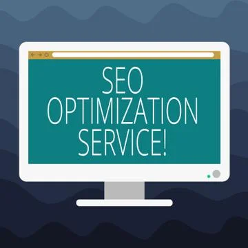 Writing note showing Seo Optimization Service. Business photo showcasing Aim to Stock Illustration