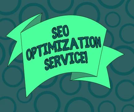 Writing note showing Seo Optimization Service. Business photo showcasing Aim to 스톡 일러스트