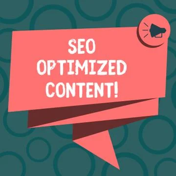 Writing note showing Seo Optimized Content. Business photo showcasing Making Stock Illustration