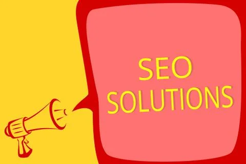 Writing note showing Seo Solutions. Business photo showcasing Search Engine Illustrazione stock