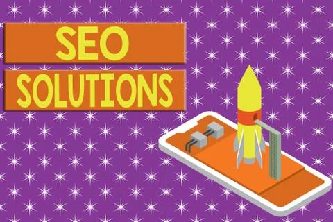 Writing note showing Seo Solutions. Business photo showcasing Search Engine Illustrazione stock