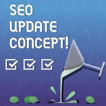 Writing note showing Seo Update Concept. Business photo showcasing improve Illustrazione stock