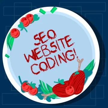 Writing note showing Seo Website Coding. Business photo showcasing create site Illustrazione stock