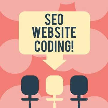Writing note showing Seo Website Coding. Business photo showcasing create site Illustrazione stock