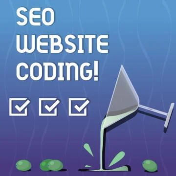 Writing note showing Seo Website Coding. Business photo showcasing create site Illustrazione stock