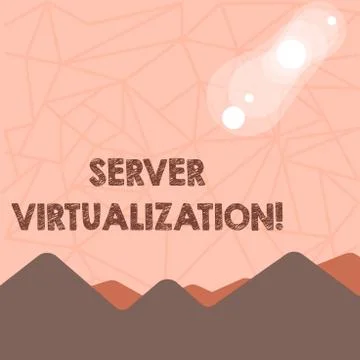 Writing note showing Server Virtualization. Business photo showcasing allow for Stock Illustration