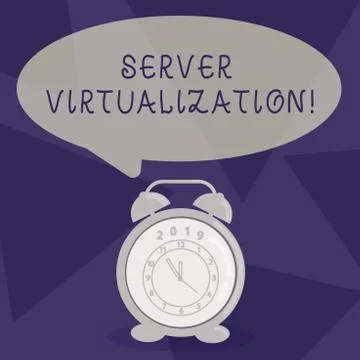 Writing note showing Server Virtualization. Business photo showcasing allow for Stock Illustration