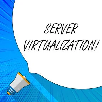 Writing note showing Server Virtualization. Business photo showcasing allow for Stock Illustration