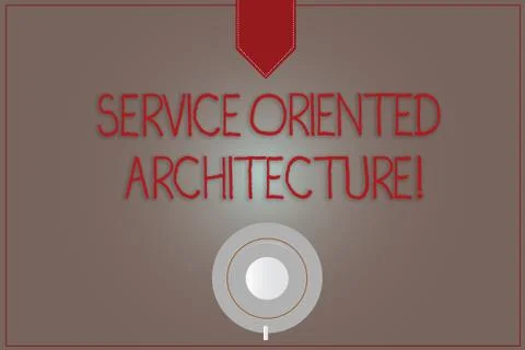 Writing note showing Service Oriented Architecture. Business photo showcasing Stock Illustration