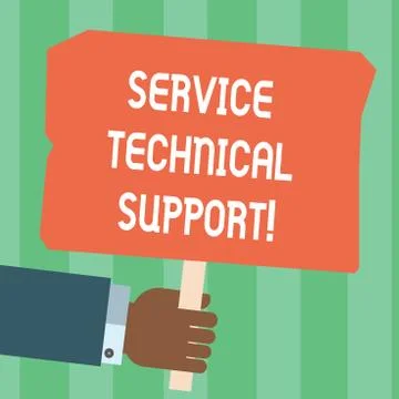 Writing note showing Service Technical Support. Business photo showcasing Stock Illustration