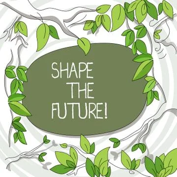 Writing note showing Shape The Future. Business photo showcasing Looking Forward Illustrazione stock