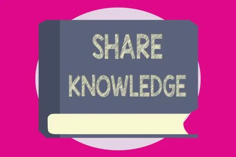 Writing note showing  Share Knowledge. Business photo showcasing teaching other Stock Illustration