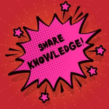 Writing note showing Share Knowledge. Business photo showcasing exchanged among Stock Illustration