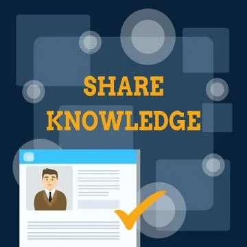 Writing note showing Share Knowledge. Business photo showcasing teaching others Stock Illustration