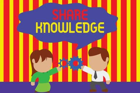 Writing note showing Share Knowledge. Business photo showcasing teaching others Stock Illustration