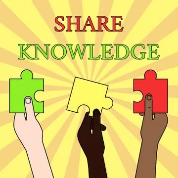 Writing note showing Share Knowledge. Business photo showcasing teaching others Stock Illustration