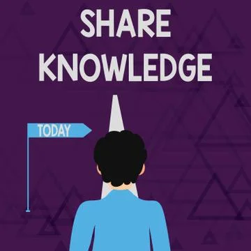 Writing note showing Share Knowledge. Business photo showcasing teaching others Stock Illustration