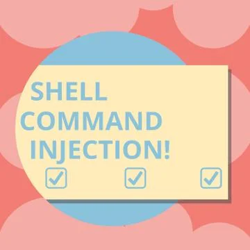 Writing note showing Shell Comanalysisd Injection. Business photo showcasing Stock Illustration