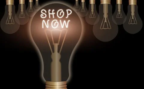 Writing note showing Shop Now. Business photo showcasing the action or activity Illustrazione stock