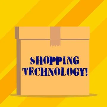 Writing note showing Shopping Technology. Business photo showcasing advancing イラスト素材