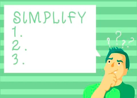 Writing note showing Simplify. Business photo showcasing make something simpler Stockillustratie