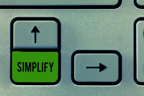 Writing note showing Simplify. Business photo showcasing make something simpl Stock Photos
