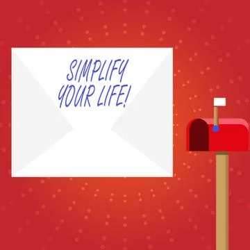 Writing note showing Simplify Your Life. Business photo showcasing focused on Stock Illustration