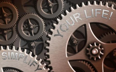 Writing note showing Simplify Your Life. Business photo showcasing focused on Stock Illustration