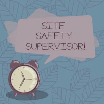 Writing note showing Site Safety Supervisor. Business photo showcasing Illustrazione stock