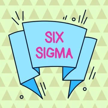 Writing note showing Six Sigma. Business photo showcasing set of analysisagement Stockillustratie