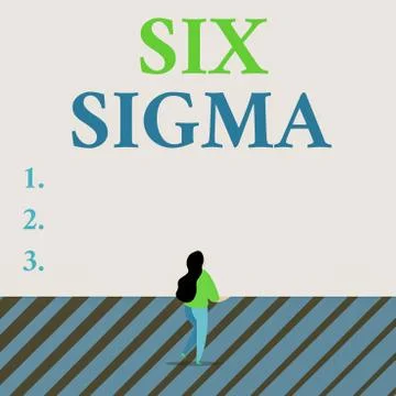 Writing note showing Six Sigma. Business photo showcasing set of analysisagement Stock Illustration