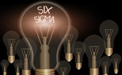 Writing note showing Six Sigma. Business photo showcasing set of management Illustrazione stock
