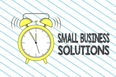 Writing note showing Small Business Solutions. Business photo showcasing a Stockillustratie