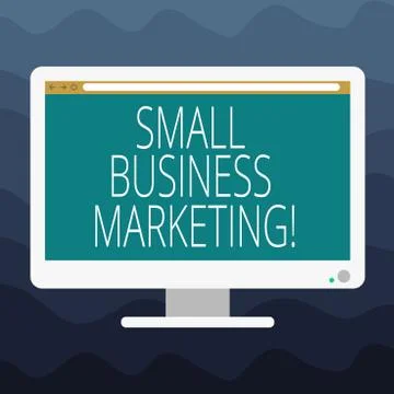 Writing note showing Small Business Marketing. Business photo showcasing Stock-Illustration