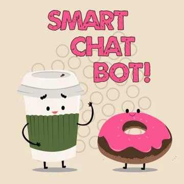 Writing note showing Smart Chat Bot. Business photo showcasing Artificial Stock Illustration