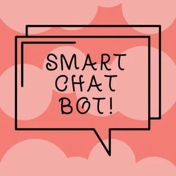 Writing note showing Smart Chat Bot. Business photo showcasing Artificial Stock Illustration