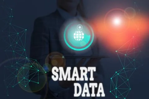 Writing note showing Smart Data. Business photo showcasing digital information Foto stock