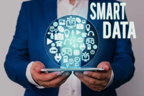 Writing note showing Smart Data. Business photo showcasing digital information 写真素材
