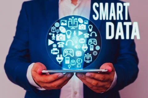 Writing note showing Smart Data. Business photo showcasing digital information Foto stock