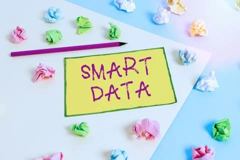 Writing note showing Smart Data. Business photo showcasing digital information 写真素材