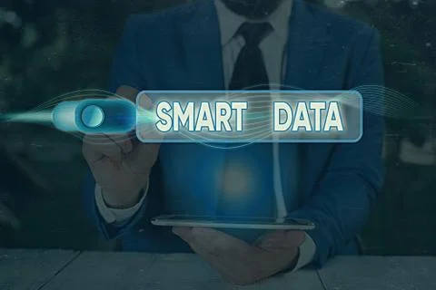 Writing note showing Smart Data. Business photo showcasing digital information Foto stock