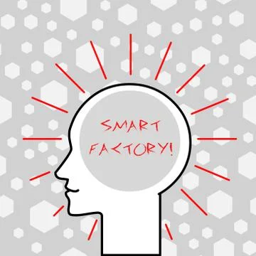 Writing note showing Smart Factory. Business photo showcasing A highly digitized Stock Illustration