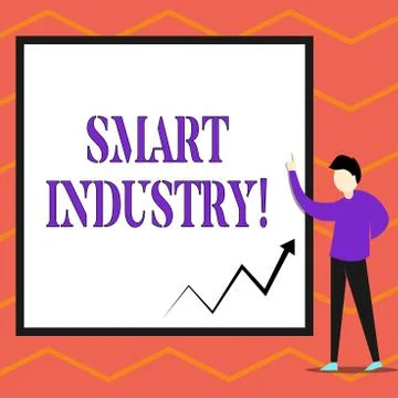 Writing note showing Smart Industry. Business photo showcasing the print 스톡 일러스트