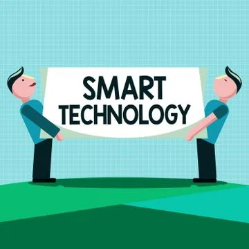 Writing note showing Smart Technology. Business photo showcasing gadgets or d Stock Illustration