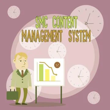 Writing note showing Smc Content Management System. Business photo showcasing Stock Illustration