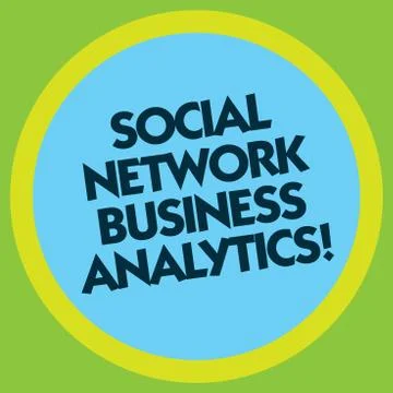 Writing note showing Social Network Business Analytics. Business photo 스톡 일러스트