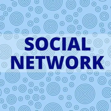 Writing note showing Social Network. Business photo showcasing Interactions Stock Illustration